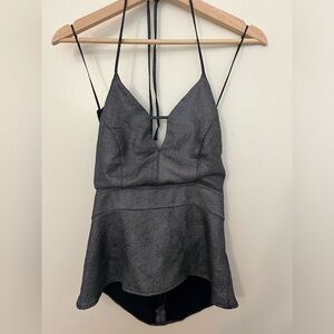 Express Sparkly Halter Peplum top